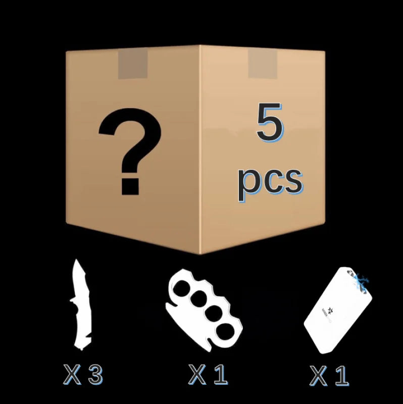 Mystery 5/7 Defend Box Blind Package With Sharpening Stone 5 pcs(HOT SALE) Pocket Knives - Tophatter Daily Deals