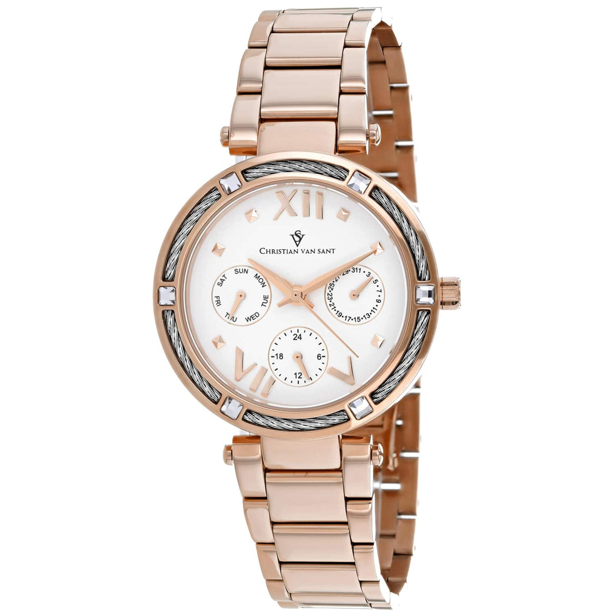 Christian Van Sant Women's Sienna // CV1824 White Watches - Tophatter Daily Deals