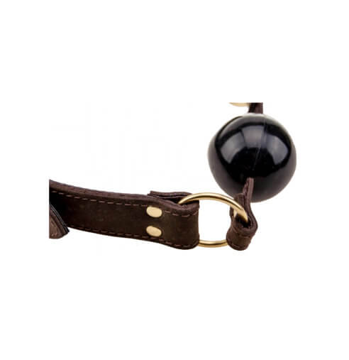 Bound Nubuck Leather Solid Ball Gag – Durable Leather Ball Gag > Bondage Gear > Gags and Bits - Tophatter Daily Deals