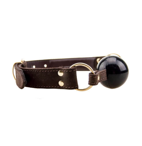Bound Nubuck Leather Solid Ball Gag – Durable Leather Ball Gag > Bondage Gear > Gags and Bits - Tophatter Daily Deals