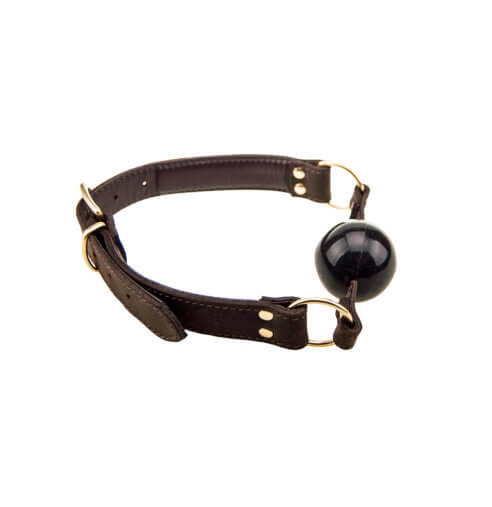 Bound Nubuck Leather Solid Ball Gag – Durable Leather Ball Gag > Bondage Gear > Gags and Bits - Tophatter Daily Deals