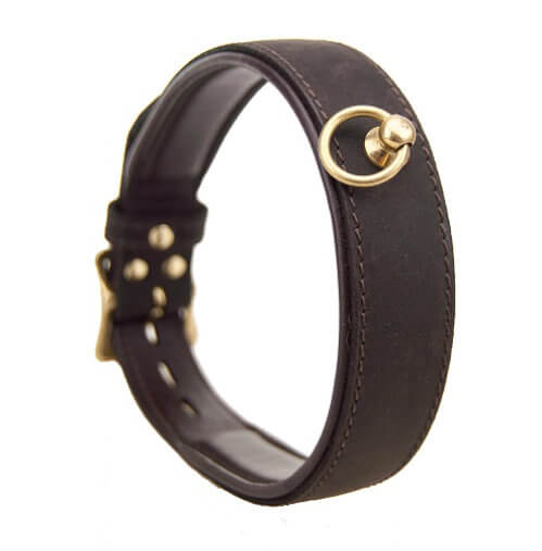BOUND Nubuck Leather Choker with O Ring – Adjustable BDSM Collar > Bondage Gear > Collars & Leashes - Tophatter Daily Deals
