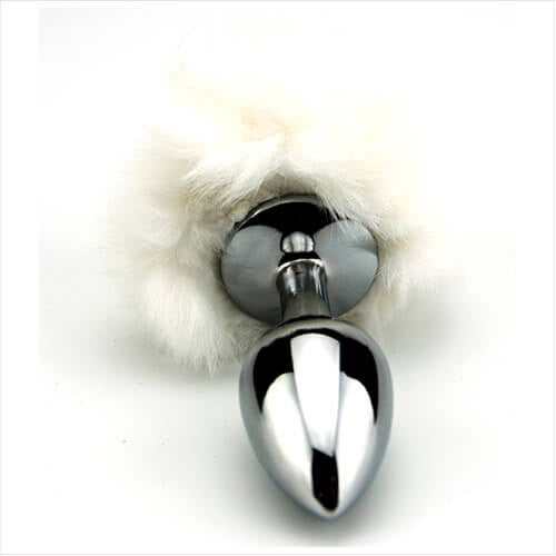 Furry Fantasy Bunny Tail – Small Teardrop Metal Butt Plug > Anal Range > Tail Butt Plugs - Tophatter Daily Deals