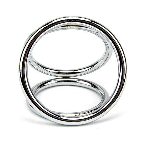 Bound to Please Triple Cock and Ball Ring – Rigid Metal Cock and Ball Ring > Cock Ring > Metal - Tophatter Daily Deals