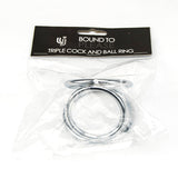 Bound to Please Triple Cock and Ball Ring – Rigid Metal Cock and Ball Ring > Cock Ring > Metal - Tophatter Daily Deals