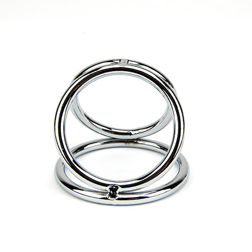 Bound to Please Triple Cock and Ball Ring – Rigid Metal Cock and Ball Ring > Cock Ring > Metal - Tophatter Daily Deals