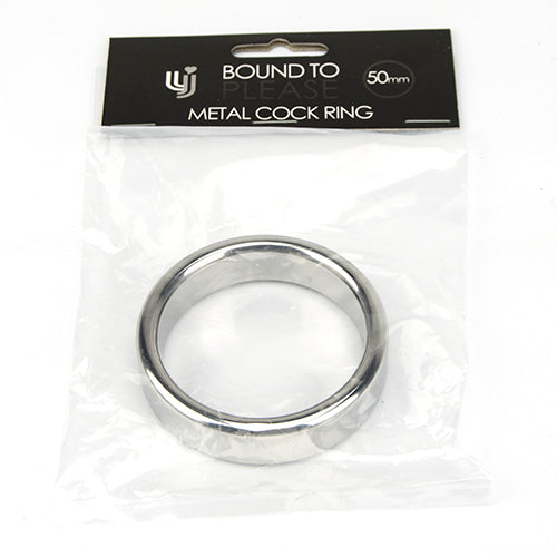 Bound to Please Metal Cock and Ball Ring 50mm – Rigid Metal Cock Ring > Cock Ring > Metal - Tophatter Daily Deals