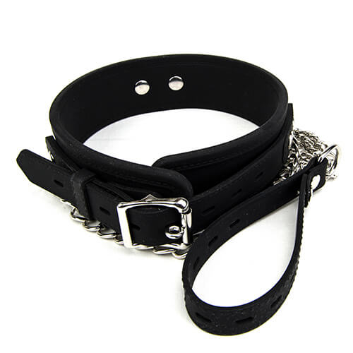 Bound to Please Silicone Collar and Lead Set – Adjustable BDSM Collar and Lead Set > Bondage Gear > Collars & Leashes - Tophatter Daily Deals