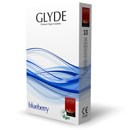 Glyde Ultra Blueberry (Blue) – Vegan Lubricated Condoms 10 Pack > Essentials > Condoms - Tophatter Daily Deals