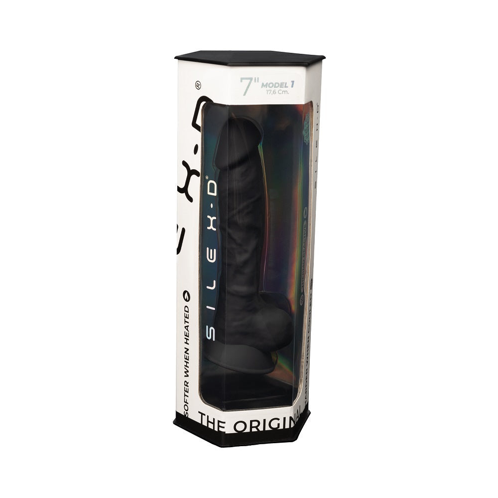 Silexd 7 Inch Model 1 Black - Dildo with Balls > Dildos > Realistic Dildos - Tophatter Daily Deals