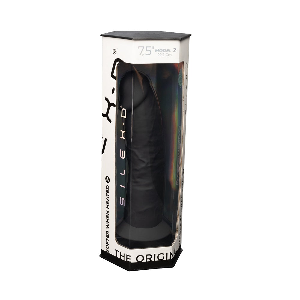 Silexd 7.5 Inch Model 2 Black Premium Silicone Dildo Dual Density > Dildos > Realistic Dildos - Tophatter Daily Deals