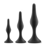 Luxe Beginner Plug Kit (Black) – Three Graduated Sizes Anal Plug Set > Anal Range > Butt Plug Kits - Tophatter Daily Deals