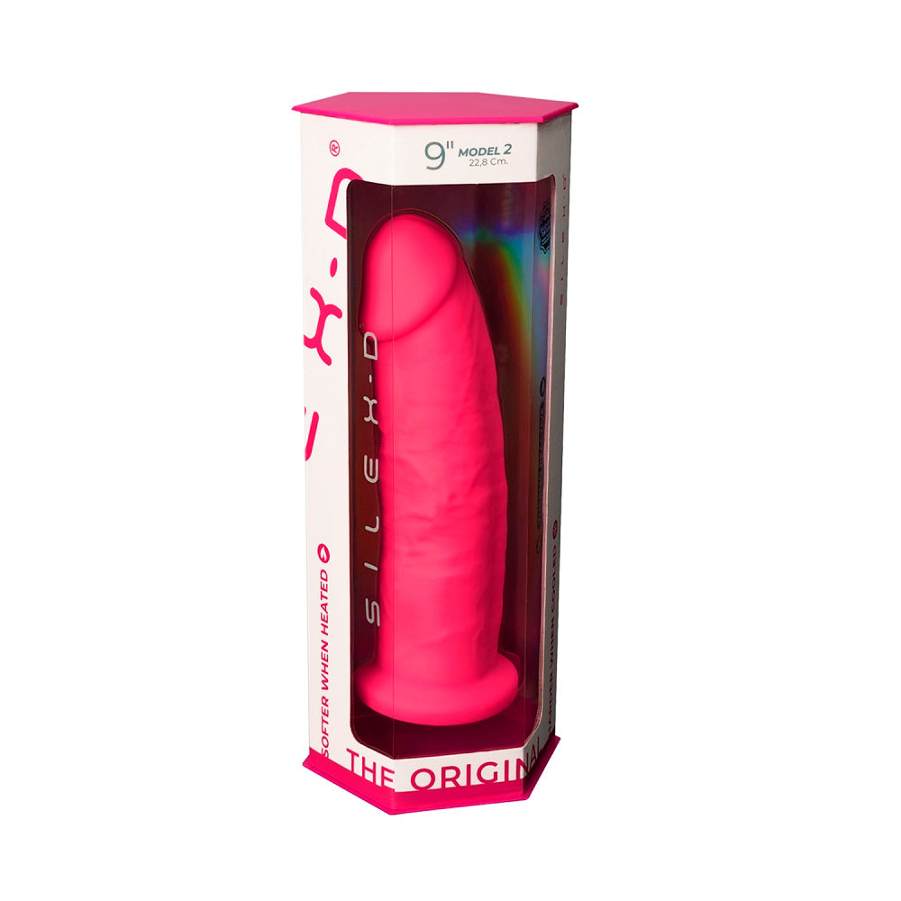 Silexd 9 Inch Model 2 Pink Premium Silicone Dildo Dual Density > Dildos > Large Dildos - Tophatter Daily Deals