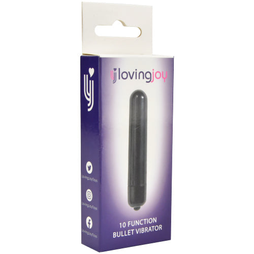 Loving Joy Obsidian Bullet Vibrator – 10 Function Slim Vibrator > Vibrators > Mini Vibrators - Tophatter Daily Deals