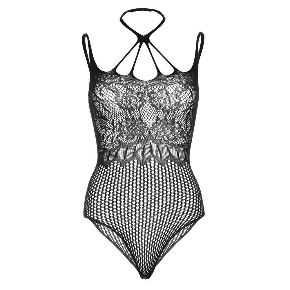 Leg Avenue Strappy Halter Thong Teddy – Seamless Lace Lingerie > Clothes > Teddies - Tophatter Daily Deals