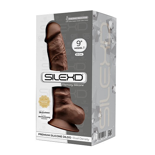 Silexd 9 Inch Brown Premium Silicone Dildo Dual Density > Dildos > Large Dildos - Tophatter Daily Deals