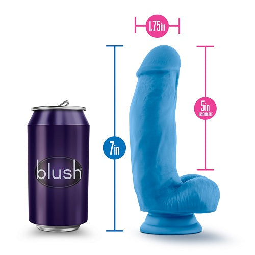 Neo Elite 7 Inch Silicone Dual Density Cock With Balls Neon Blue > Dildos > Realistic Dildos - Tophatter Daily Deals