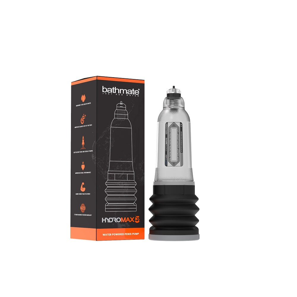 Bathmate Hydromax 5 Clear – Penis Pump for 3-5 Inch Length and 7.5-12.5 cm Diameter > Pumps > Penis Pumps - Tophatter Daily Deals