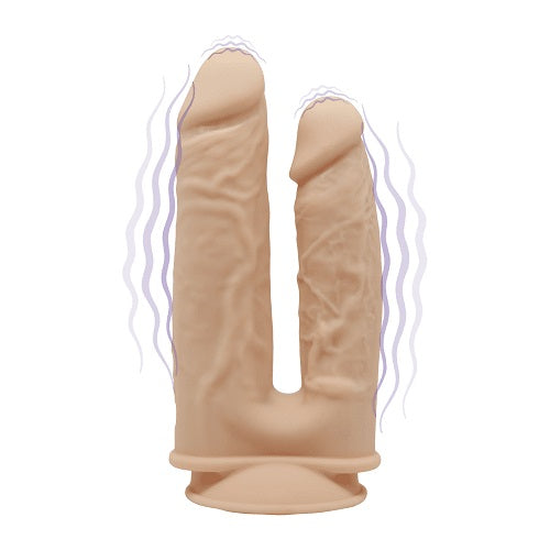 Silexd Model 1 Double Penetration Flesh Silicone Dildo (8 Inch and 7 Inch) > Vibrators > Realistic Vibrators - Tophatter Daily Deals