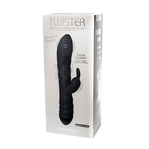 Adrien Lastic Twister Rabbit Massager Black with Ultra Wave Motion System > Vibrators > Ladies > Rabbit - Tophatter Daily Deals