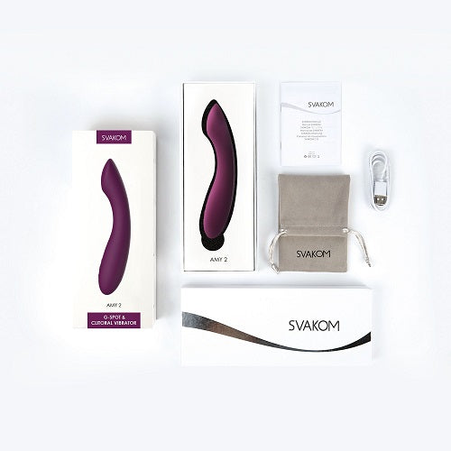 Svakom Amy 2 – Waterproof G-Spot and Clitoral Vibrator > Sex Toys For Ladies > G-Spot Vibrators - Tophatter Daily Deals