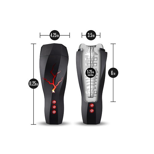 M for Men Storm (White) – Ribbed Masturbator Cup Vibrator with 7 Vibration Functions and Suction > Sex Toys For Men > Masturbators > Vibrating - Tophatter Daily Deals