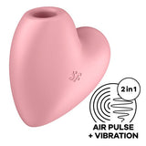 Satisfyer Cutie Heart Vibrator Pink Light Red Air Pulsation Stimulator > Sex Toys For Ladies > Air Pulsation - Tophatter Daily Deals