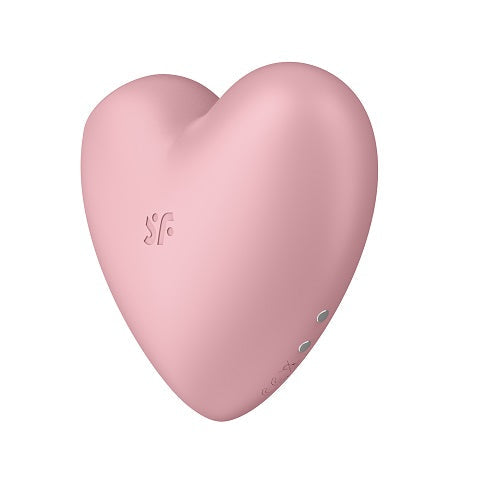 Satisfyer Cutie Heart Vibrator Pink Light Red Air Pulsation Stimulator > Sex Toys For Ladies > Air Pulsation - Tophatter Daily Deals