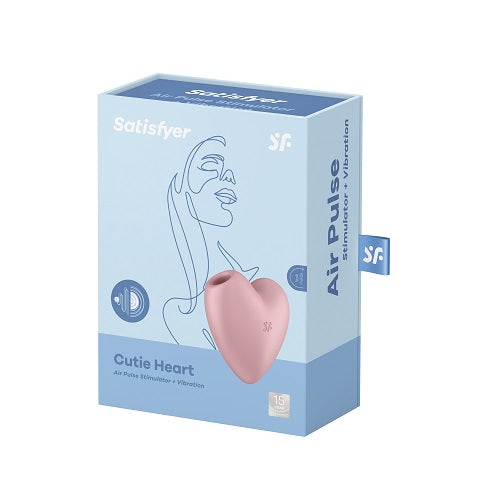 Satisfyer Cutie Heart Vibrator Pink Light Red Air Pulsation Stimulator > Sex Toys For Ladies > Air Pulsation - Tophatter Daily Deals