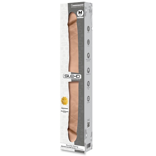 SILEXD Model 1 Double Dong in Light Flesh 16.5 Inch Realistic Dual Density Memory Silicone Dildo > Dildos > Oversized Toys - Tophatter Daily Deals