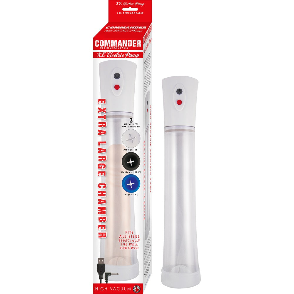 Commander XL USB Rechargeable Electric Penis Pump – High Vacuum 10 Inch Tube > Pumps > Penis Pumps Electric - Tophatter Daily Deals