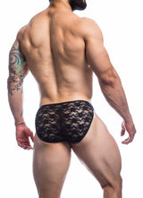 Cut 4 Men L4CE Bikini Bulge Black Lace Underwear - Large > Clothes > Mens G-Strings - Tophatter Daily Deals