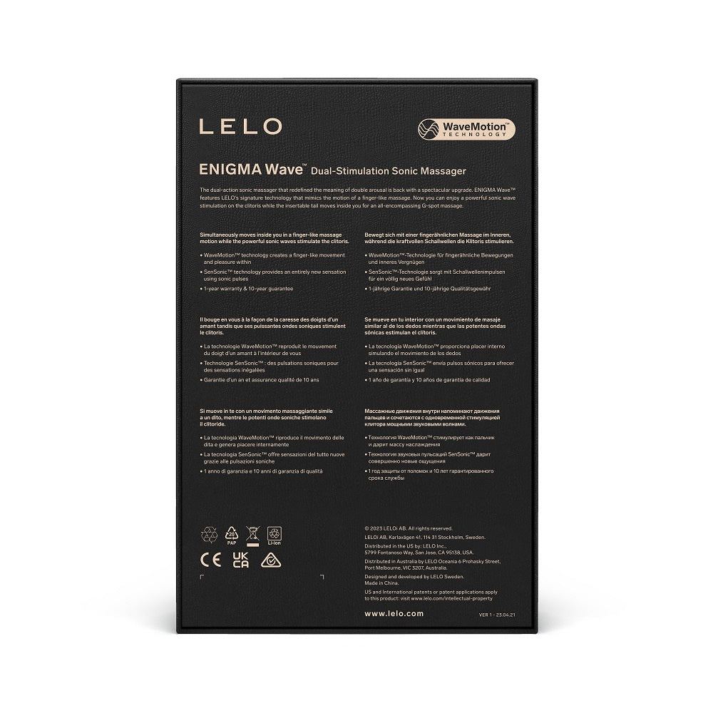 Lelo Enigma Wave (Black) – Luxury G-Spot and Clitoris Massager > Vibrators > Ladies > Rabbit Multi - Tophatter Daily Deals