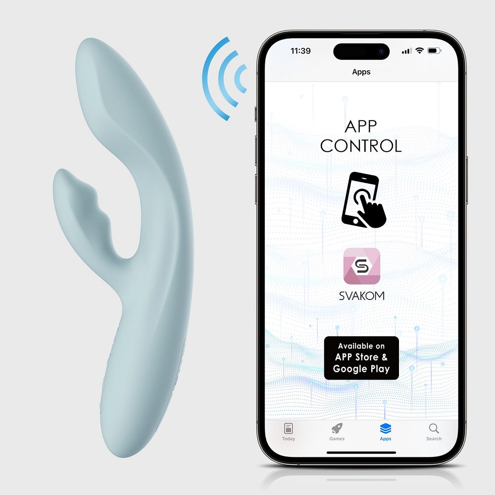 Svakom Chika (Black) – App-Controlled Flexible Warming Rabbit Vibrator > Vibrators > Ladies > Rabbit - Tophatter Daily Deals