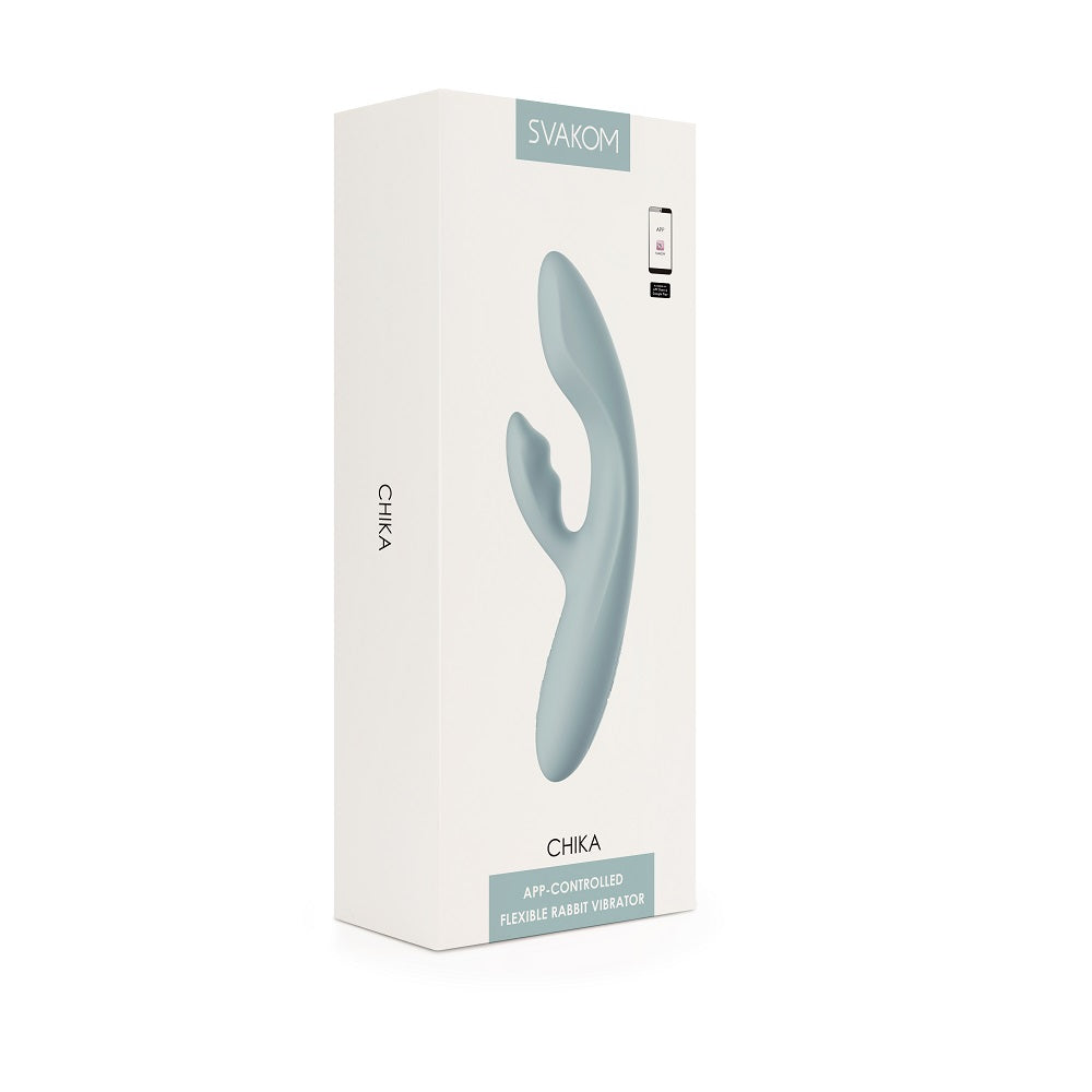 Svakom Chika (Black) – App-Controlled Flexible Warming Rabbit Vibrator > Vibrators > Ladies > Rabbit - Tophatter Daily Deals