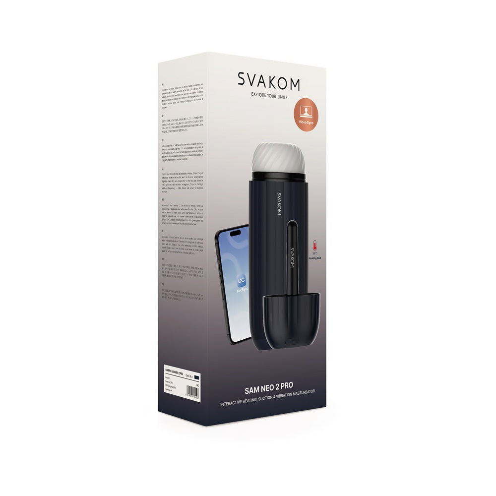Svakom Sam Neo 2 Pro – Interactive Heating Sucking Vibrating Masturbator > Sex Toys For Men > Masturbators Premium - Tophatter Daily Deals