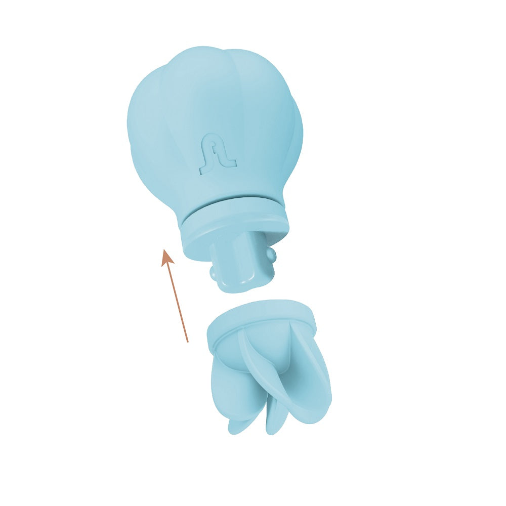 Adrien Lastic Caress Blue Rotating Massager with 5 Interchangeable Heads > Vibrators > Standard Vibrators - Tophatter Daily Deals