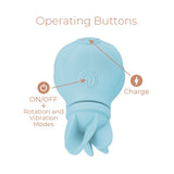 Adrien Lastic Caress Blue Rotating Massager with 5 Interchangeable Heads > Vibrators > Standard Vibrators - Tophatter Daily Deals