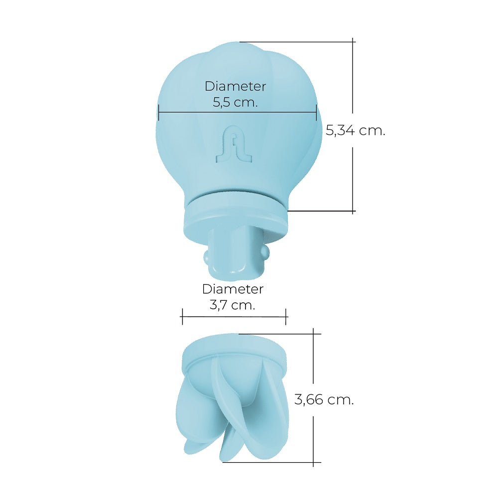 Adrien Lastic Caress Blue Rotating Massager with 5 Interchangeable Heads > Vibrators > Standard Vibrators - Tophatter Daily Deals