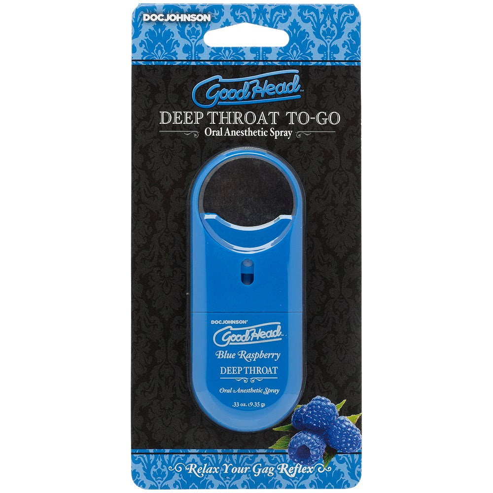 GoodHead Deep Throat Spray To-Go – Oral Numbing Spray - Blue Raspberry 9ml > Lube > Oral Gels & Sprays - Tophatter Daily Deals