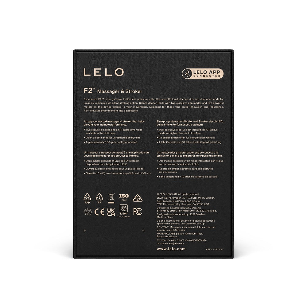 Lelo F2 (Blue) – Stamina Trainer and Open-Ended Stroker > Sex Toys For Men > Masturbators > Manual - Tophatter Daily Deals