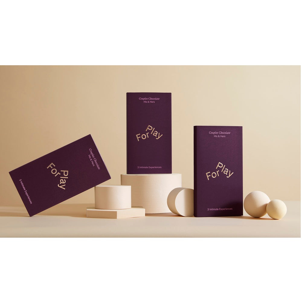 For Play His and Hers Couples Chocolate (Dark) – Artisan Vegan Chocolate Gift Set > Novelties > Candy & Edible Items - Tophatter Daily Deals