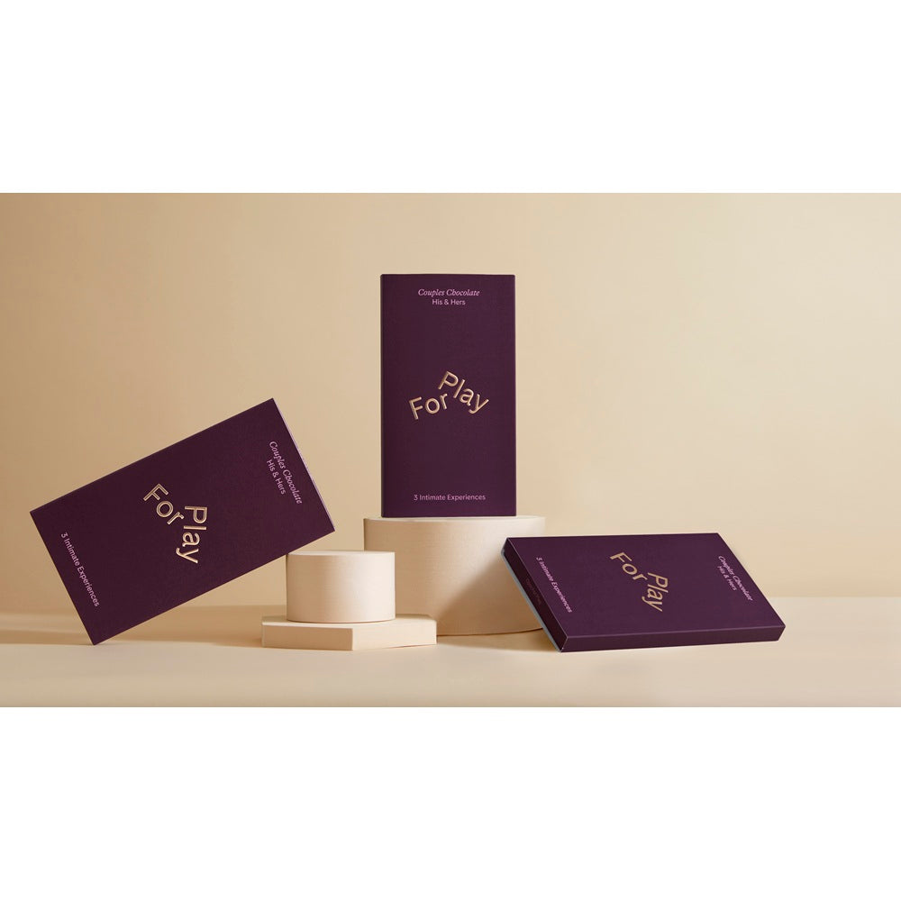 For Play His and Hers Couples Chocolate (Dark) – Artisan Vegan Chocolate Gift Set > Novelties > Candy & Edible Items - Tophatter Daily Deals
