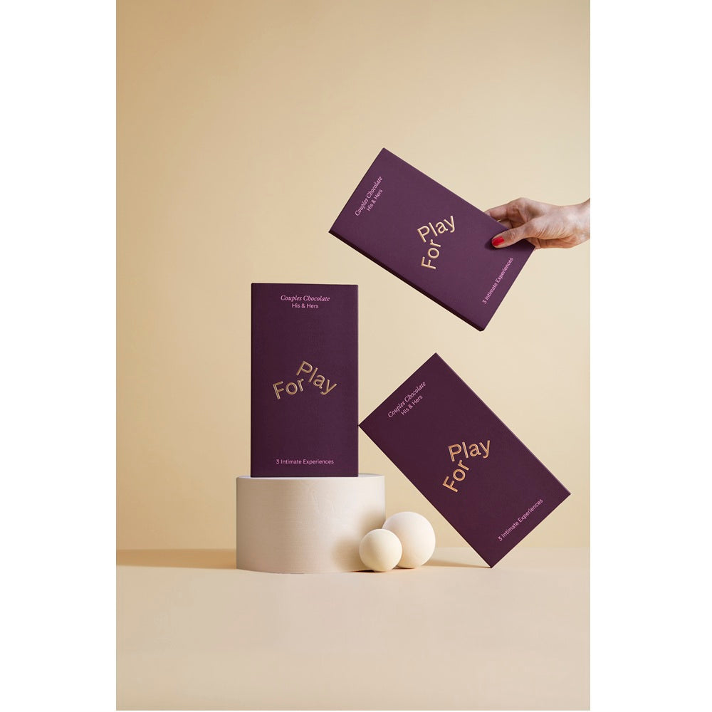For Play His and Hers Couples Chocolate (Dark) – Artisan Vegan Chocolate Gift Set > Novelties > Candy & Edible Items - Tophatter Daily Deals