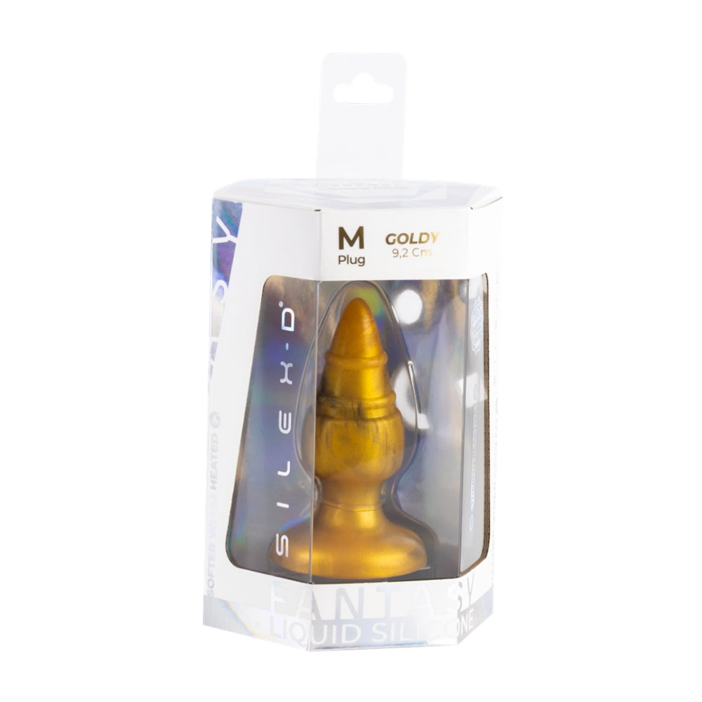 SilexD Fantasy Collection Goldy Medium – Silicone Butt Plug > Anal Range > Butt Plugs - Tophatter Daily Deals