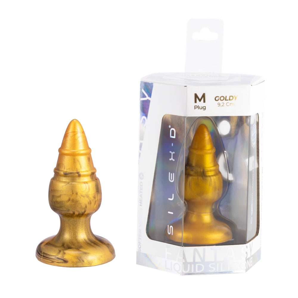 SilexD Fantasy Collection Goldy Medium – Silicone Butt Plug > Anal Range > Butt Plugs - Tophatter Daily Deals