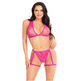 2 Pc Deep-V Lace Bra Top and Panty Set (Magenta) – Lingerie > Clothes > Bra Sets - Tophatter Daily Deals
