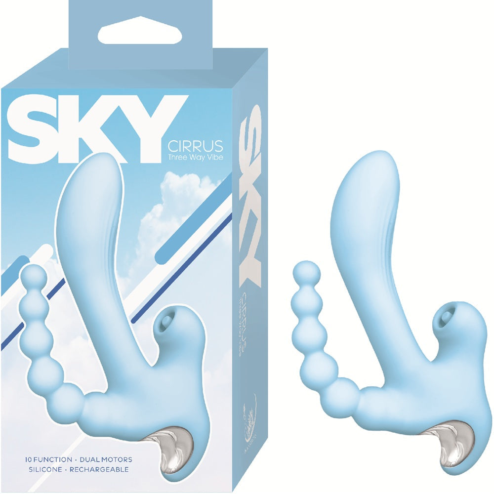 Nasstoys Sky Cirrus Three Way Vibe – USB Rechargeable 4.5 Inch Vibrator > Vibrators > Ladies > Rabbit Multi - Tophatter Daily Deals