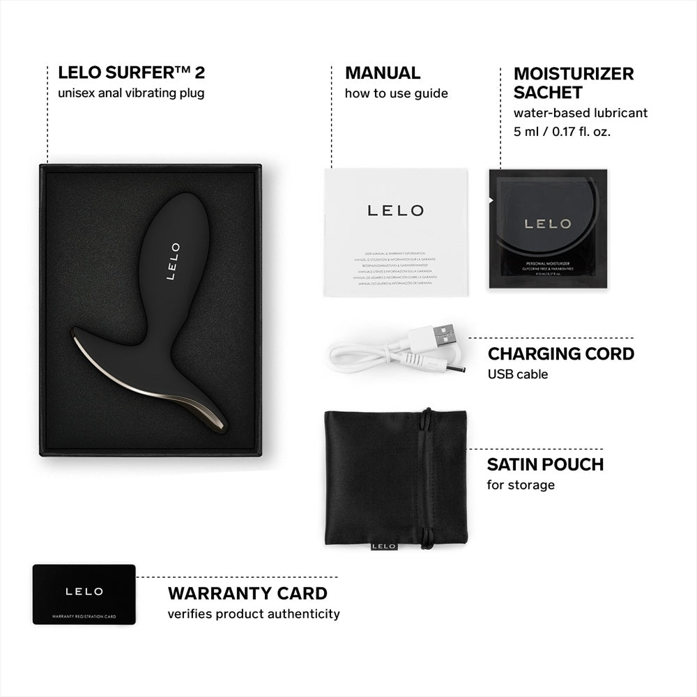 Lelo Surfer 2 – Unisex Waterproof Anal Vibrating Plug - Purple > Anal Range > Vibrating Butt Plugs - Tophatter Daily Deals