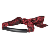 Scandal Bar Gag with Black PVC Plastic Bar and Red Black Brocade Double-Padded Strap > Bondage Gear > Gags and Bits - Tophatter Daily Deals